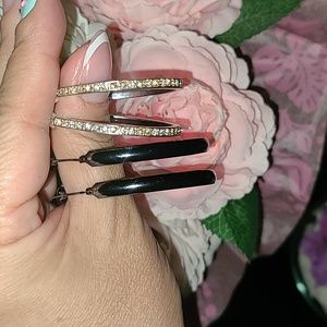 2 sets of hoop earrings